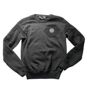 Philipp Plein Black Ribbed Knit Sweater